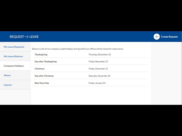 leave management system PowerApps - Design Company Holiday - Leave Application Request Part - 6