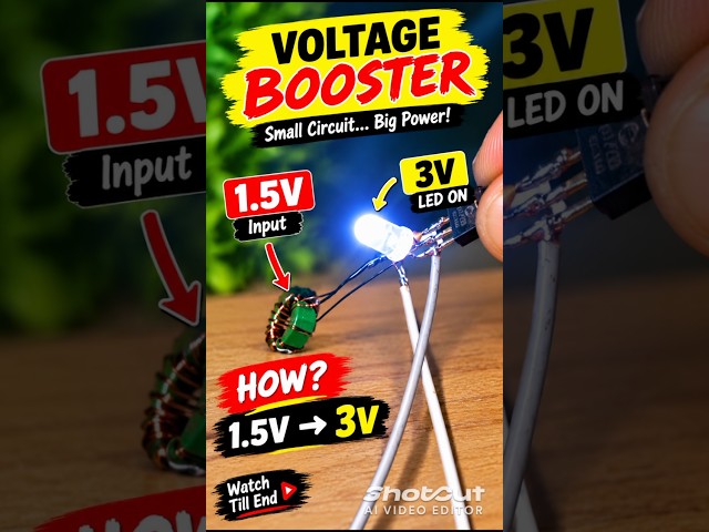 ⚡ 1.5V to 3V Voltage Booster! 🔥