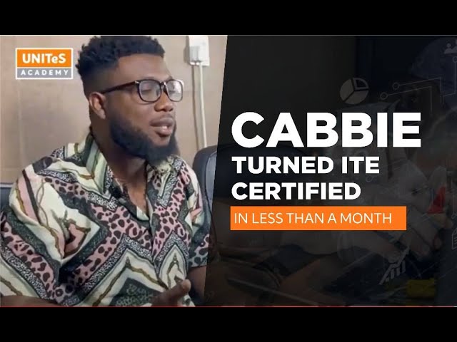 Amazing! Cabbie turned ITE certified in less than a month - Prince Nnamdi