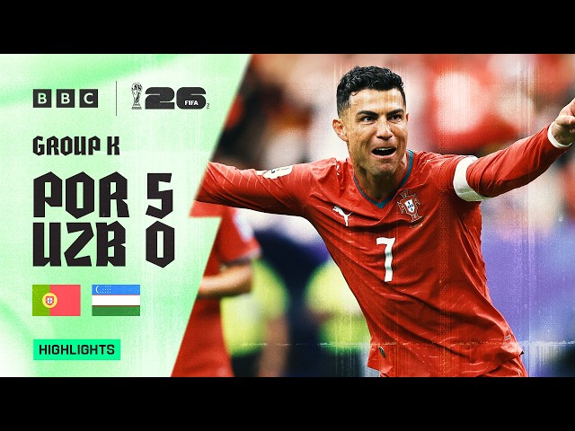 Portugal 5-0 Uzbekistan Highlights 🇵🇹🇺🇿 | 2026 FIFA World Cup | Group K