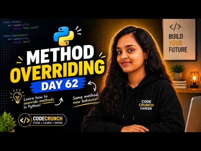 Confused About Method Overriding in Python? 🤔| Day 63 | 100 Days of Python | Interview Question
