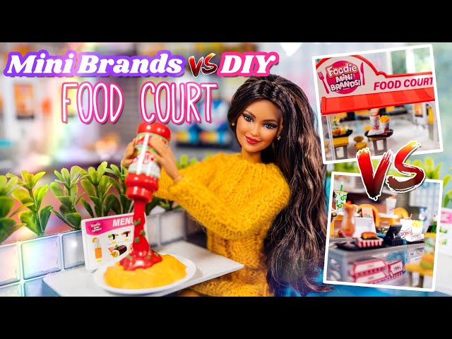 DIY Food Court vs Foodie Mini Brands Mini Food Court | Will We Find a Frozen Moment Mini?