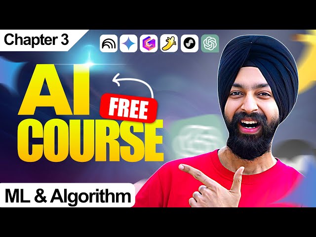 Free AI COURSE for Beginners – Class 3 - Machine Learning ML & Algorithm Explained Easy #course #ai