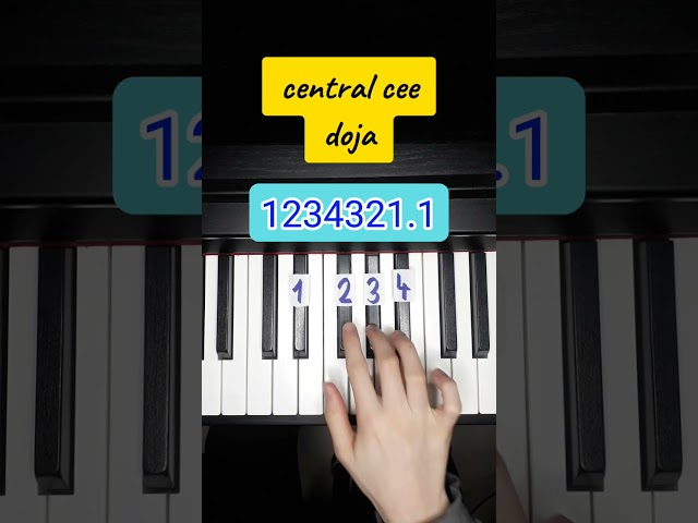 Central Cee - Doja tutorial on piano #piano #tutorial #shorts #centralcee