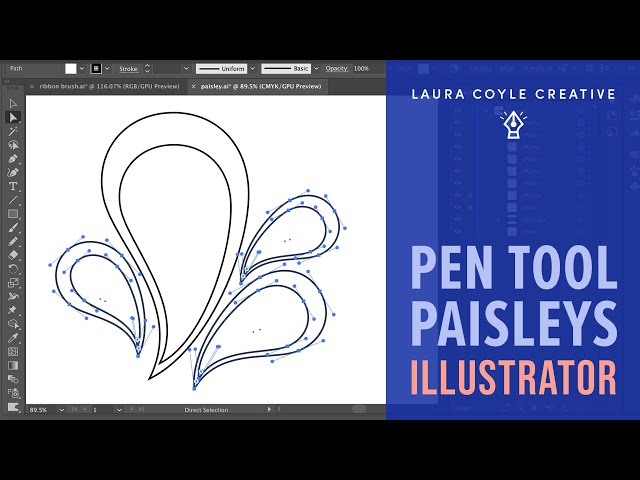 Illustrator Tutorial: Pen Tool Paisleys