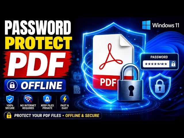 How to Password Protect or Encrypt a PDF File on PC or Laptop Offline | Windows 11