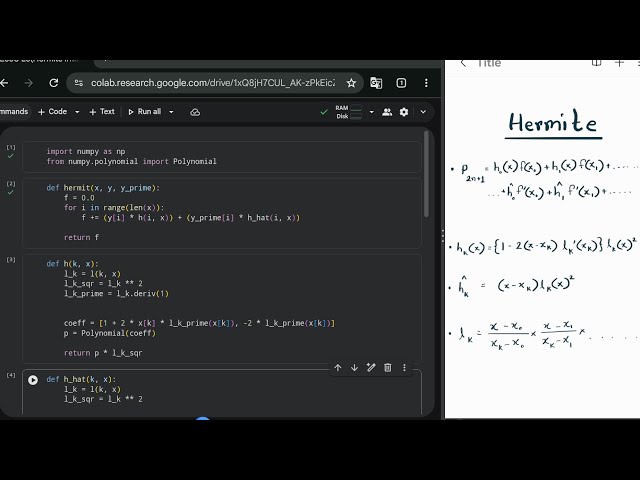 CSE330 Lab 5 (Hermite Interpolation)