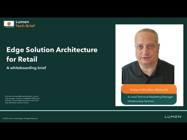 Edge Solution Architecture for Retail