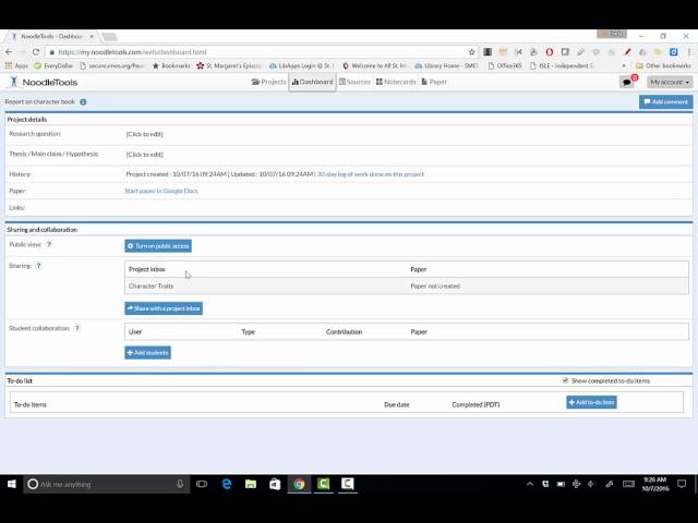 Noodletools Intro 5th grade
