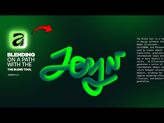 How to blend shapes along custom paths | Affinity by Canva Tips