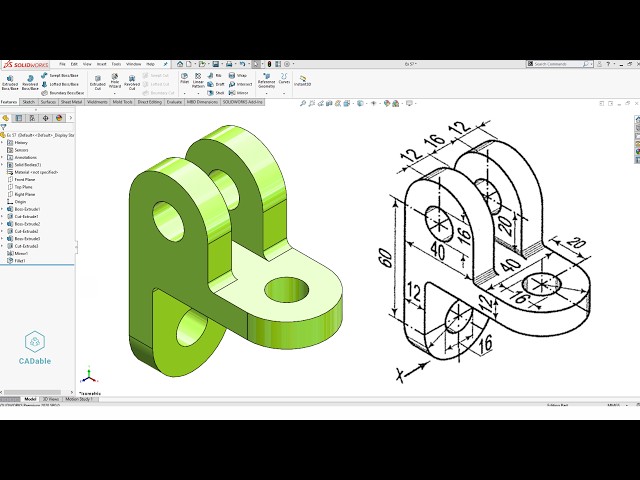 Mechanical Part Design Solidworks | Solidworks Exercise 58 | Solidworks Measure Command   CADable