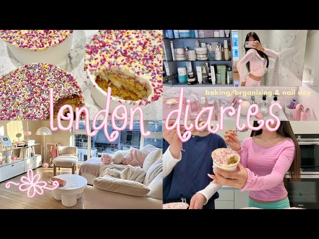 london girl diaries ⋆˚꩜｡ 🍰whimsy baking, cleaning & new nails