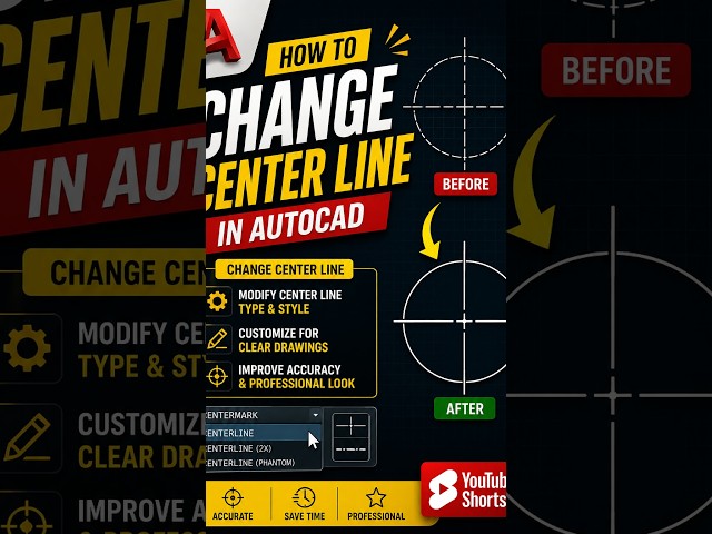 autocad tips#autocad center line#autocad 2d tutorial#short#autocad 2026