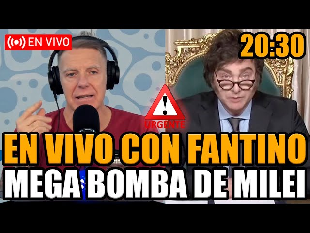 🔴LIVE WITH ALEJANDRO FANTINO: MEGA BOMBSHELL FROM MILEI! | BREAK POINT
