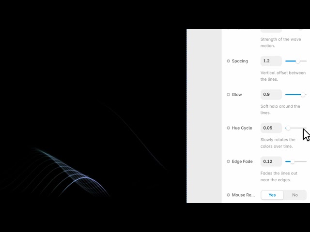 Animated Waveform Lines Background for Framer