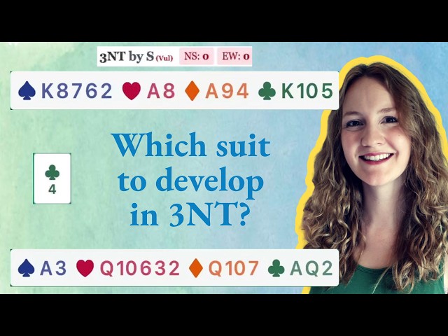 Which suit to develop in 3NT? - Good Habits in Bridge with India Natt