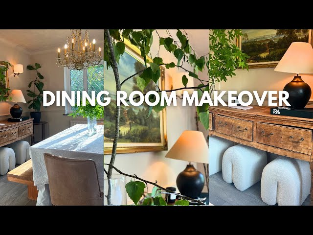 Dining Room Makeover - using thrifted items, amazon finds, and more