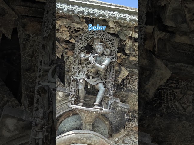 Madanika Playing Flute 🎶 | Belur’s Stunning Stone Sculpture