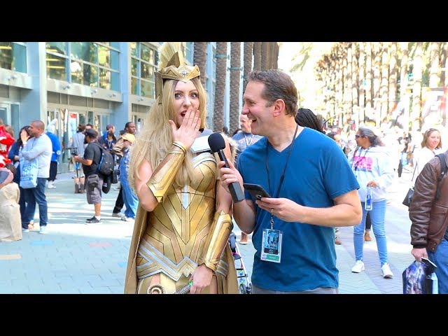 Sylvia's Queen Hufflepuff Wonder Woman Cosplay at WonderCon 2018