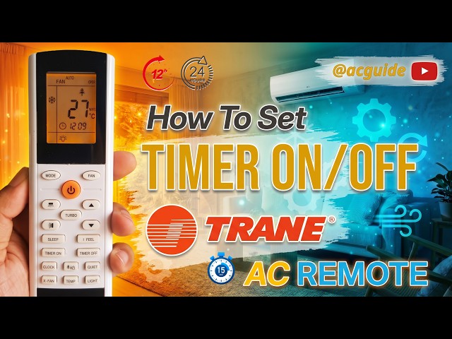 Trane AC Timer Settings | How to Automate Your Trane AC in 2 Minutes (Set Timer ON/OFF & Clock)