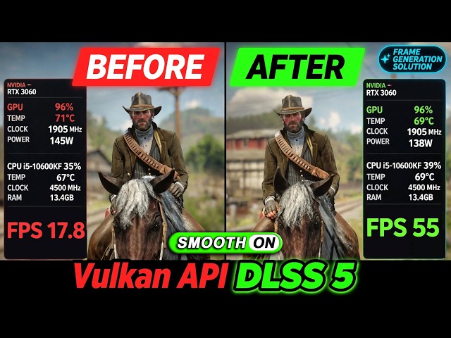 Red Dead 2 : Frame Generation solution for Vulkan + DLSS 5