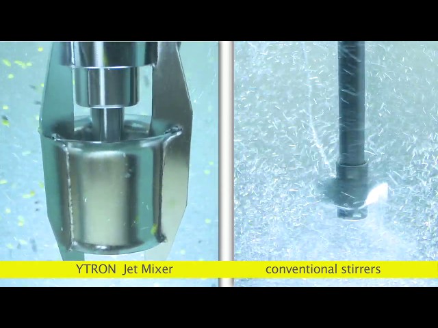 YTRON-Y jet mixer vs. Conventional Stirrer