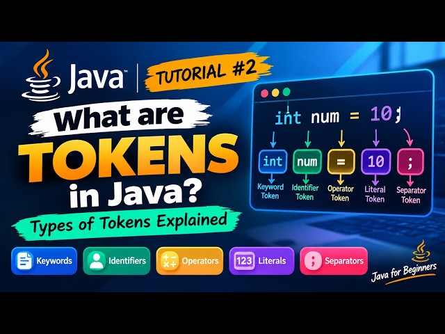Java Tutorial #2: What are Tokens in Java? | Types of Tokens Explained