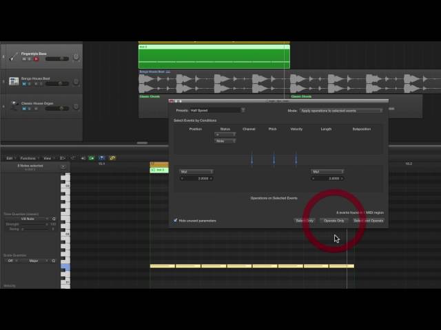 Logic Pro X tips 12 - Double speed & half speed notes