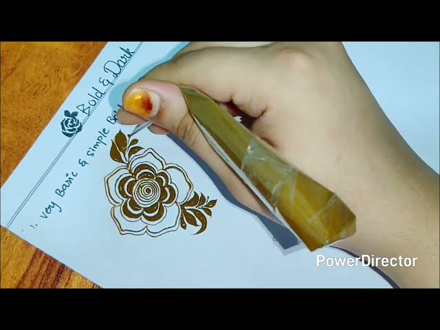 Day -14 Beautiful Bold mehndi design || mehdi class for beginners 