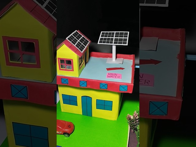 Eco Friendly House Model School Project #diy #schoolproject #shorts