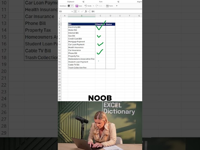 How to create an interactive to do list in Excel ✅