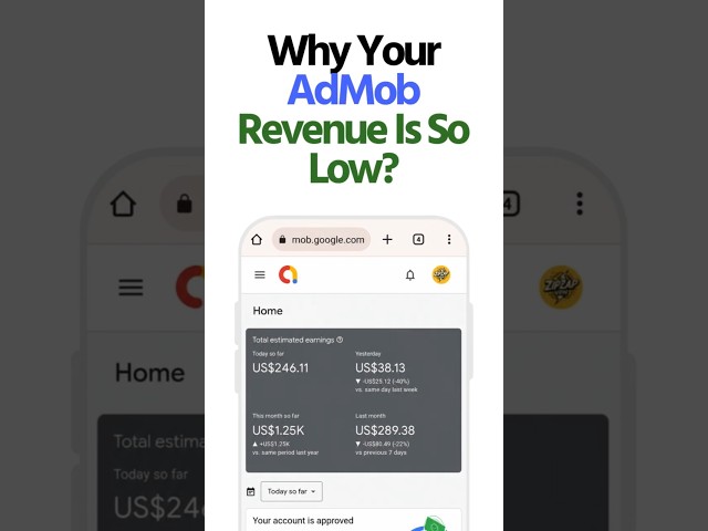 Why Your AdMob Revenue Is So Low  (Most Developers Miss This) #shorts