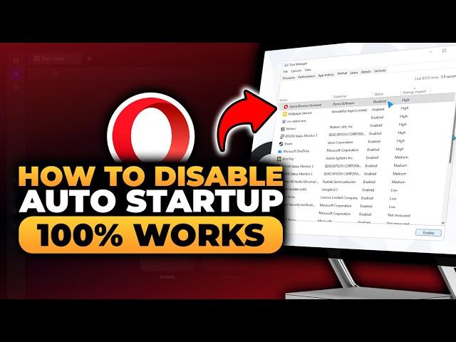 How To Disable Opera Auto Startup (𝟮𝟬𝟮𝟲) | 100% WORKS | NO Yapping, To The Point! | FAST & EASY