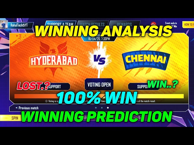 CSK VS SRH Winning Prediction🚀💯Bgmi Cricket League Prediction | Today Bgmi Cricket League Prediction
