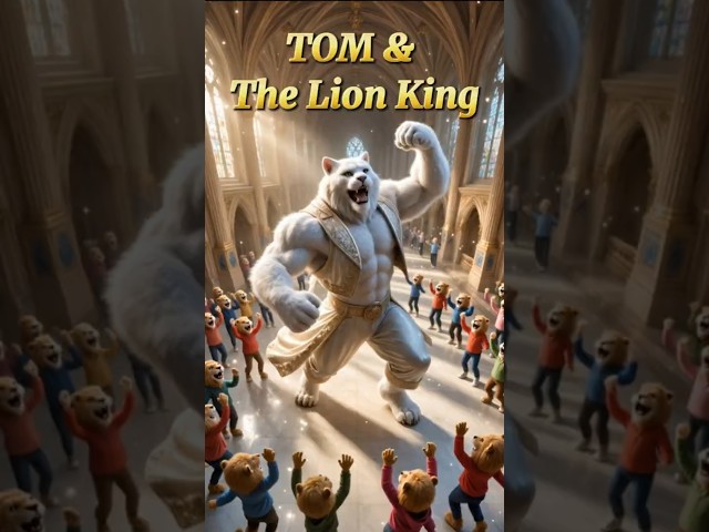 TOM & THE LION KING | EPIC SECONDS #ai #aivideo #stories  #happiness #tom #cartoon #animation