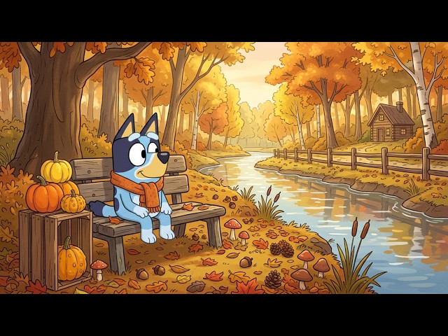 Bluey’s Peaceful Autumn Day 🍁 Peaceful Lofi Beats & Cozy Mountain Ambience