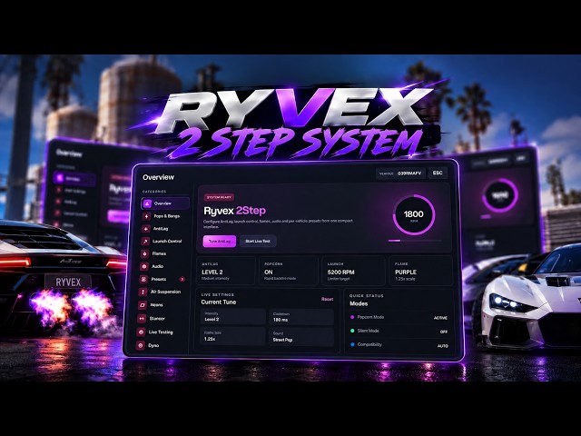 Ryvex Ultimate 2Step Antilag System For FiveM [ESX,QBCORE,QBOX] By Ryvex Scripts