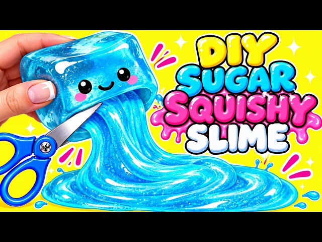 How to Make DIY Sugar Cube Squishy Slime Step By Step Tutorial! Crafts for Kids