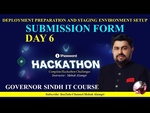 giaic hackathon 3 day 6 | deployment prepration and staging environment setup