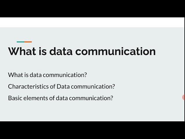what is data communication?