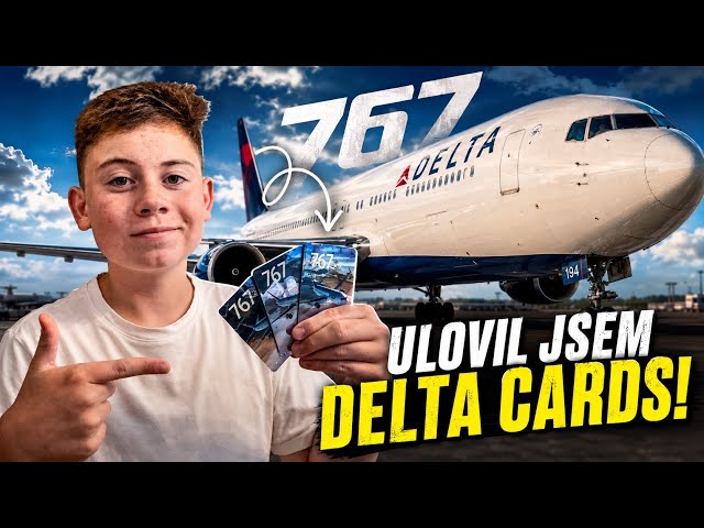 🎁 Ulovil jsem vzácné Delta Air Lines trading cards! ✈️