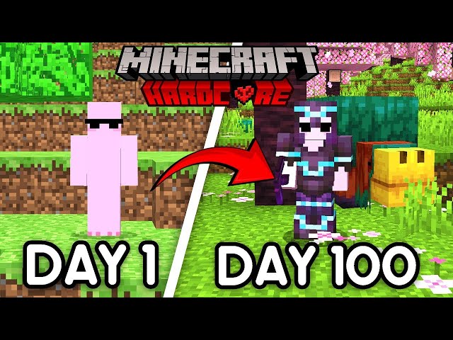 Minecraft 100 Days, But The Game Updates
