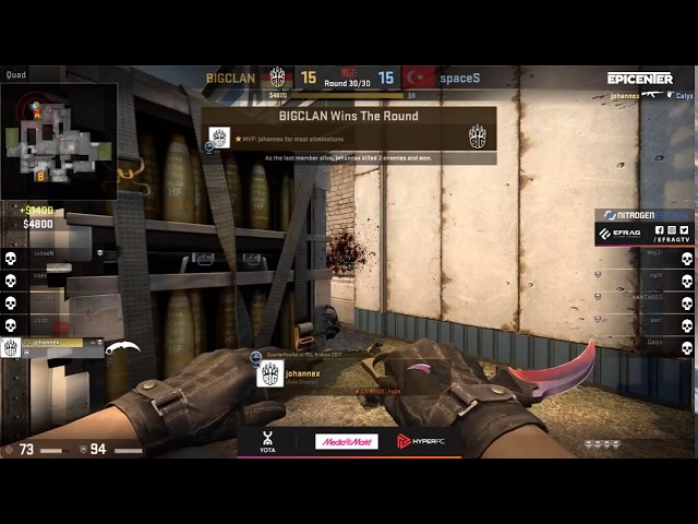 johannex 1v3 to save the map - BIGCLAN vs spaceS