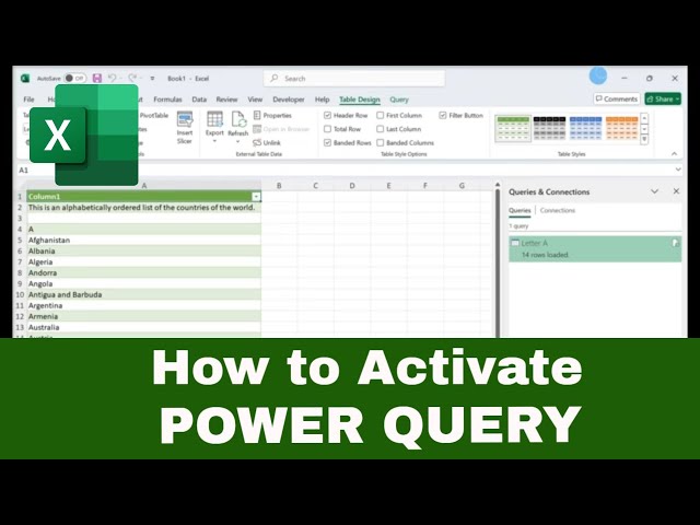 How to Activate POWER QUERY in Excel (Step-by-Step)