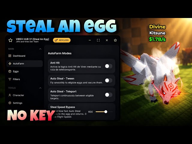 [KEYLESS] NEW STEAL AN EGG SCRIPT | INSTANT STEAL + TWEEK STEAL + ANTI HIT