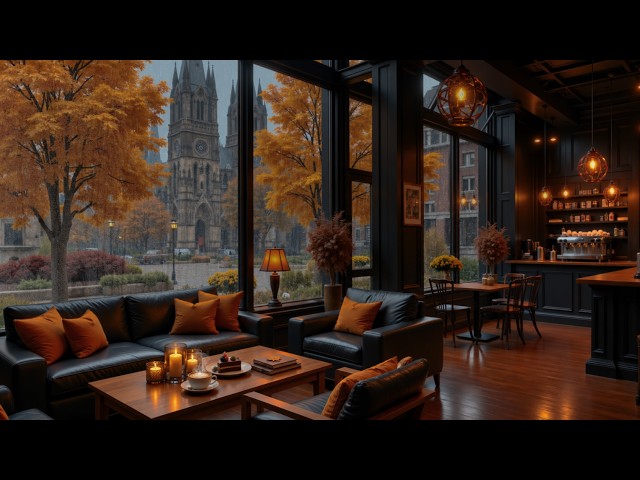 Beautiful Relaxing Autumn Jazz 🍂 Warm Jazz Piano and Gentle Rain Sounds for Study & Work #1