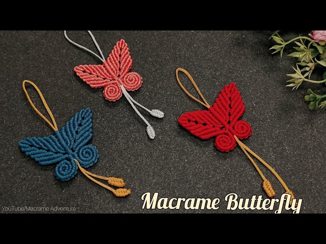DIY Handmade Macrame Butterfly | Macrame keychain making