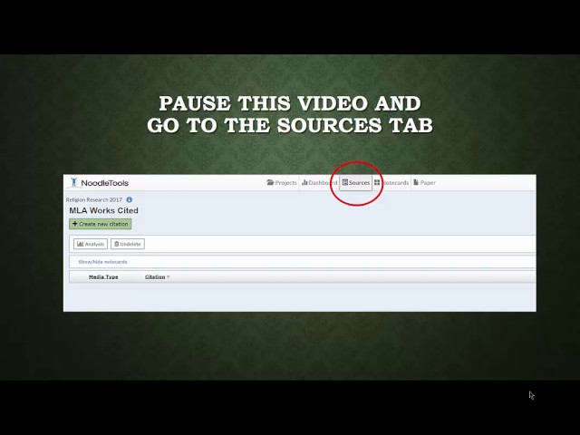 Review of Noodletools Intro 5th grade