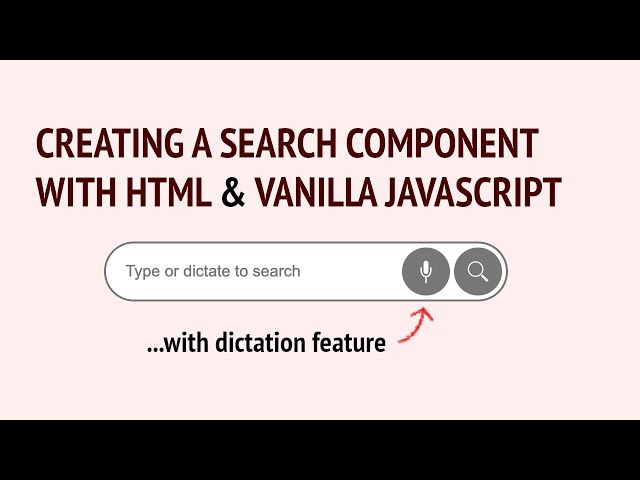 Creating a search component with speech recognition